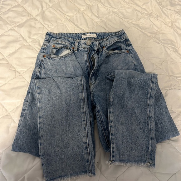 Blue wash garage mom jeans - Picture 1 of 3